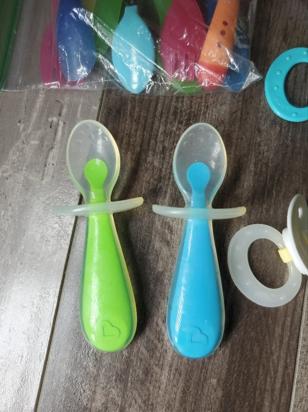 Baby Binkies Pacifiers Teethers Toothbrush Infant Feeding Utensil Bundle